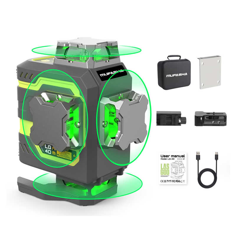 Laser Level 16 Lines 4D Green - Лазерный уровень 16 линий 360° самовыравнивающийся