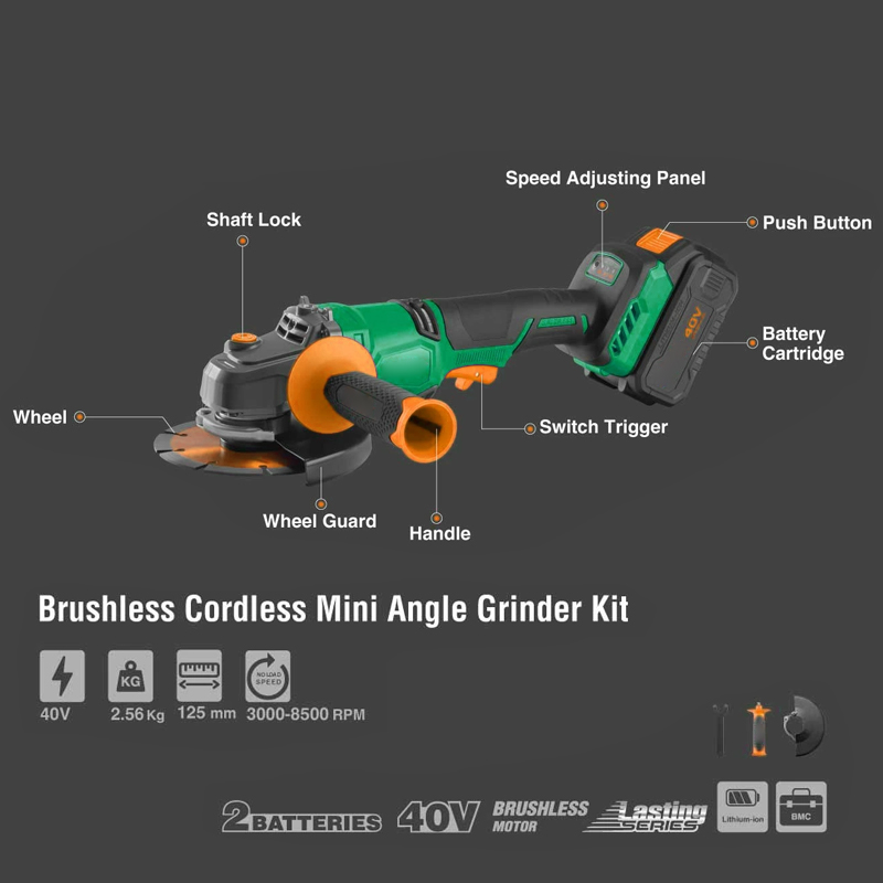 Аккумуляторная угловая шлифмаш – обзор и цена Brushless Angle Grinder Battery Powered