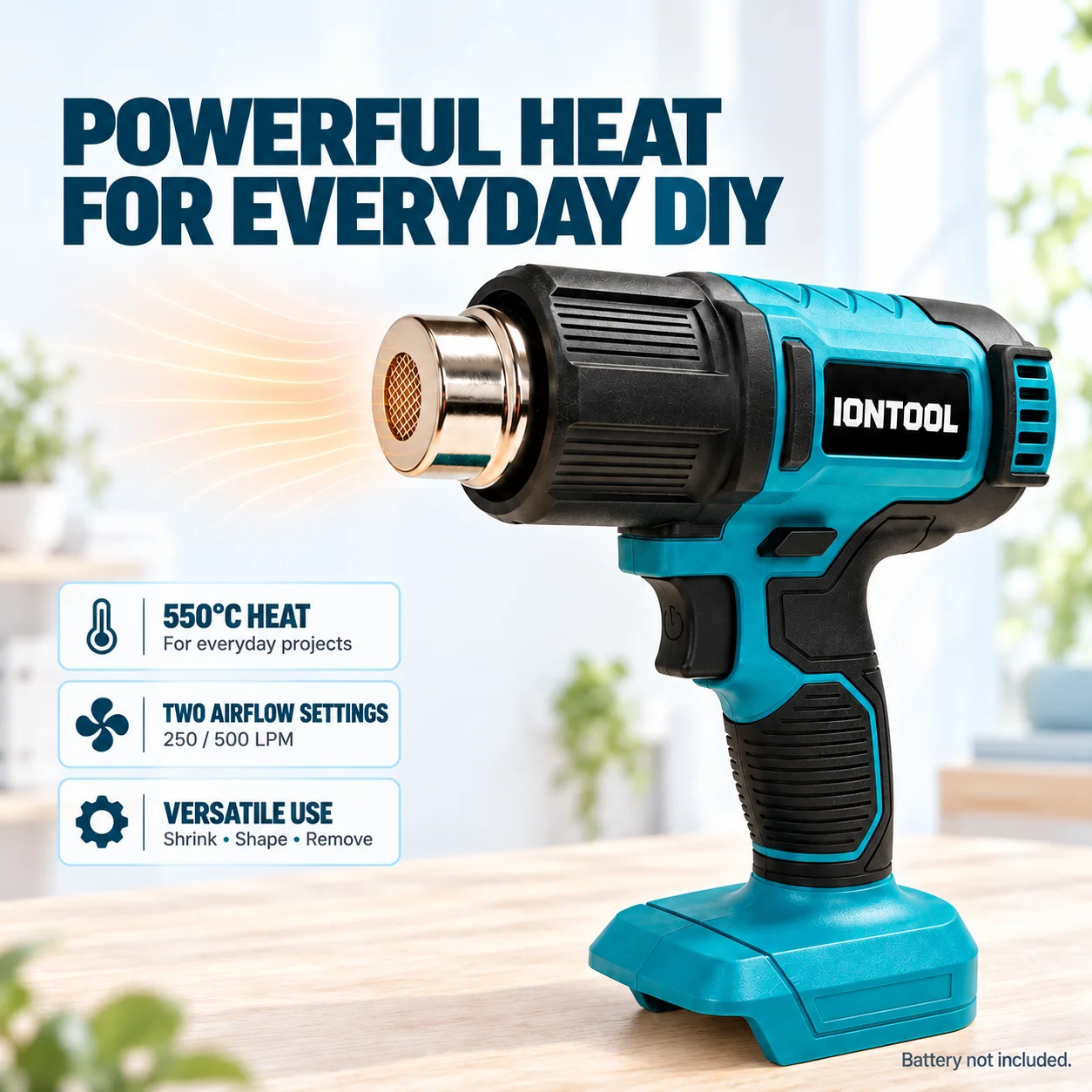 IONTOOL Прочный беспроводной т – обзор и цена Cordless Heat Gun For Shrink Tubing