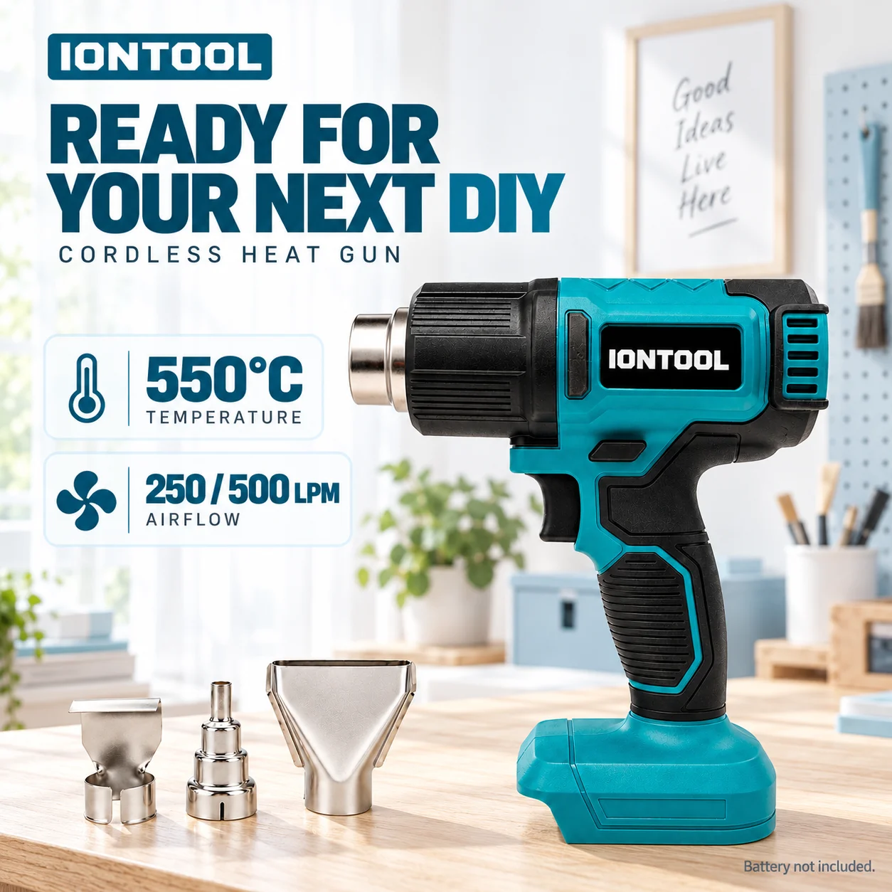 Беспроводной термофен IONTOOL  – обзор и цена Cordless Heat Gun For Shrink Tubing