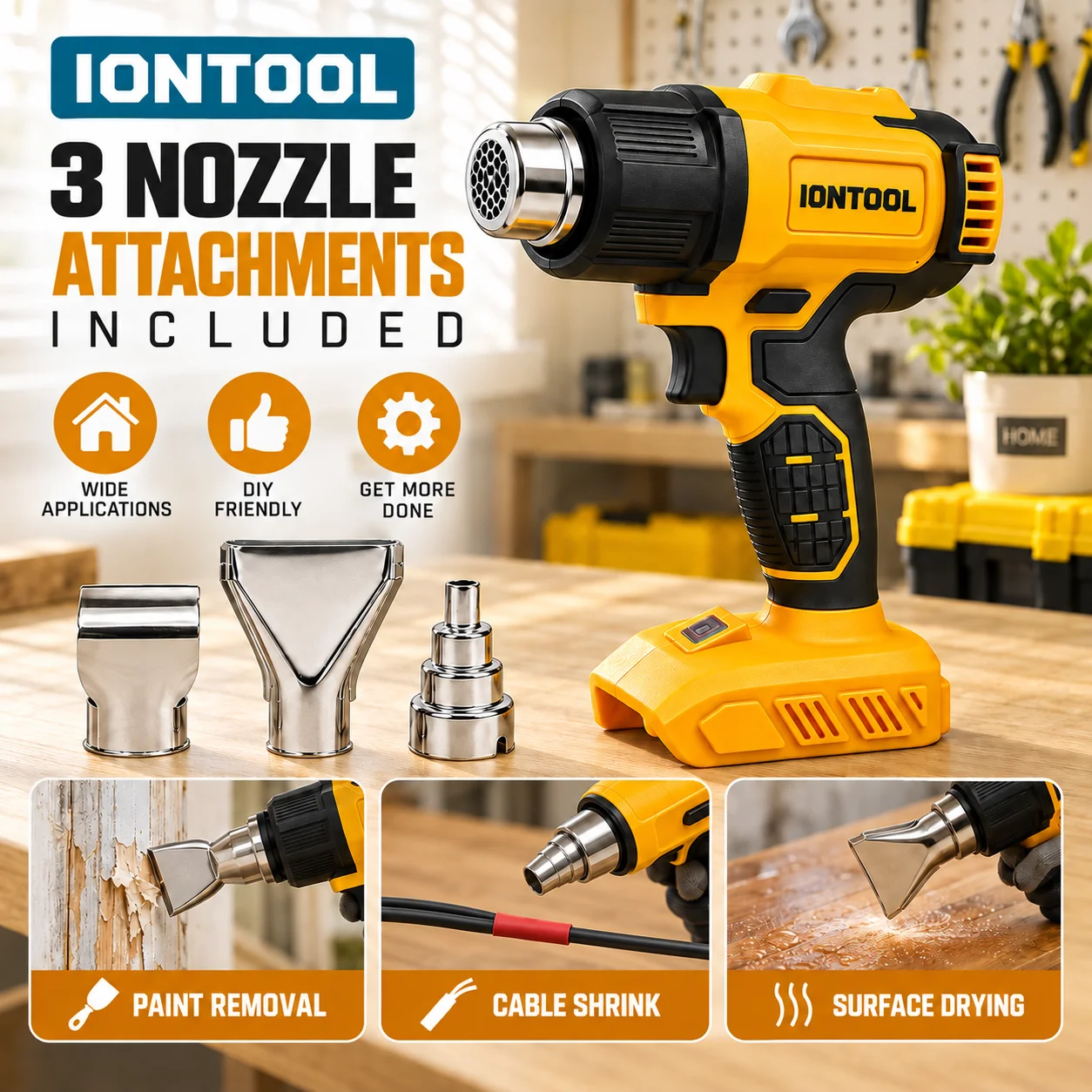 Беспроводной термофен IONTOOL  – обзор и цена Cordless Heat Gun For Shrink Tubing